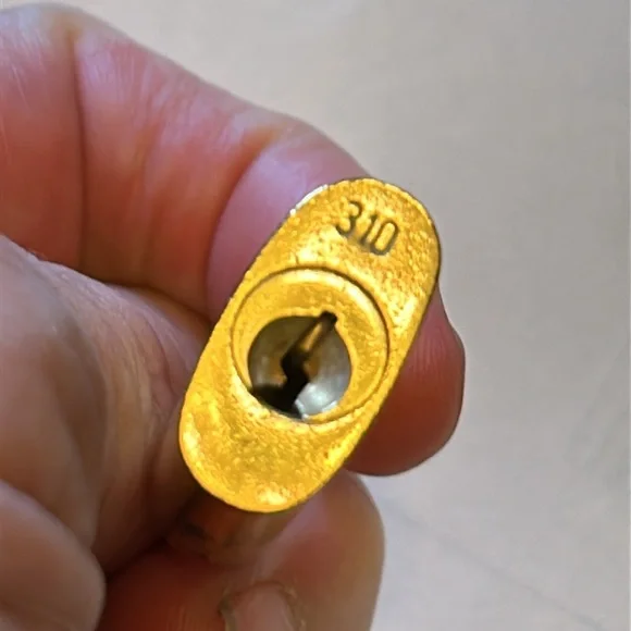 Louis Vuitton brass lock with key, #310 - Picture 3 of 3